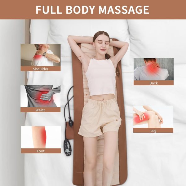 Full Body Massage Mat with Heat, Back Massager for Pain Relief Deep Tissue, - Image 4