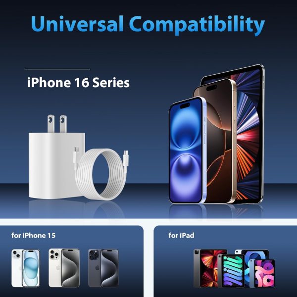 iPhone 16 15 Pro Max Charger Fast Charging,20W USB C Fast Charger Block - Image 5