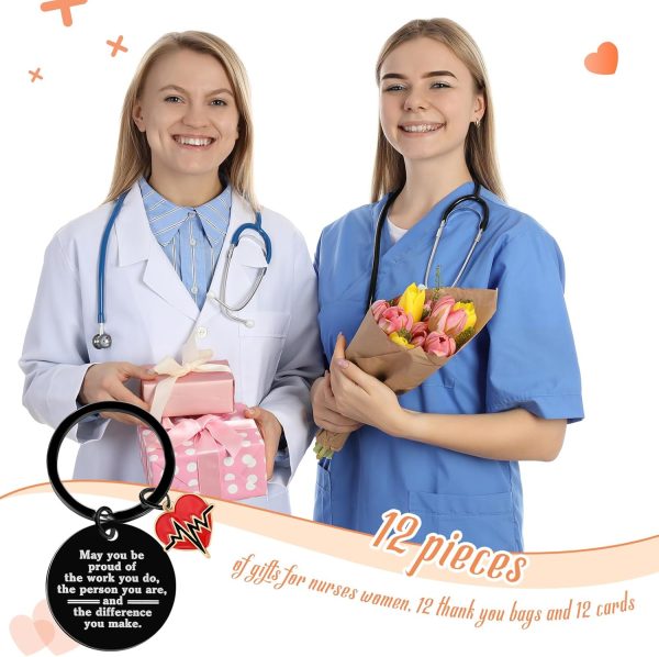 Henoyso 36 Pcs Nurse Gifts Nurse Keychain Bulk Nurse Week Appreciation Gift - Image 5