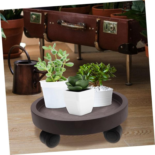 SUPVOX Pot Base Pot Stand Outdoor Square Plant Saucer Round Wheel Pots - Image 4