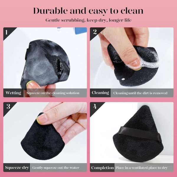 BEAKEY 12pcs Powder Puffs for Face Powder Triangle Powder Puff for Loose - Image 8