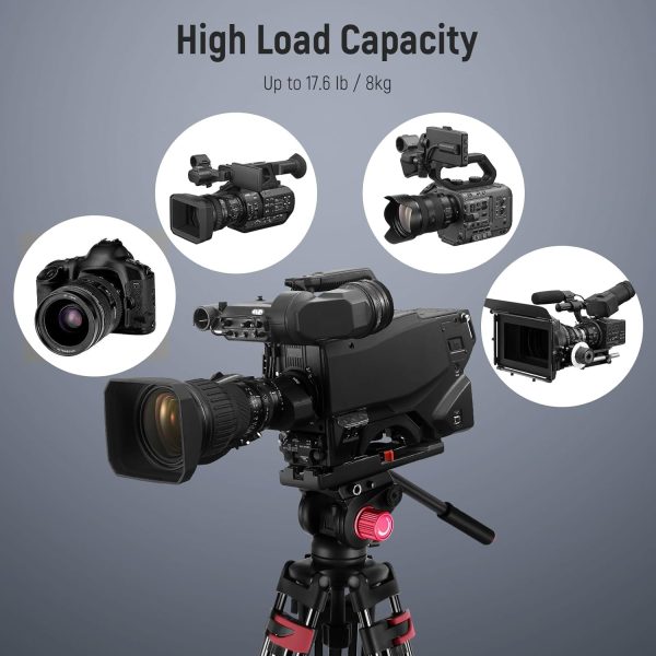 NEEWER 79"/200cm Video Tripod, Heavy Duty Aluminum Alloy Camera Tripod - Image 7