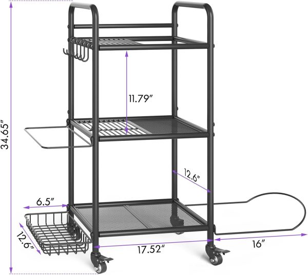 Home Gym Storage Rack Exercise Equipment Storage Organizer for Yoga Mat - Image 7