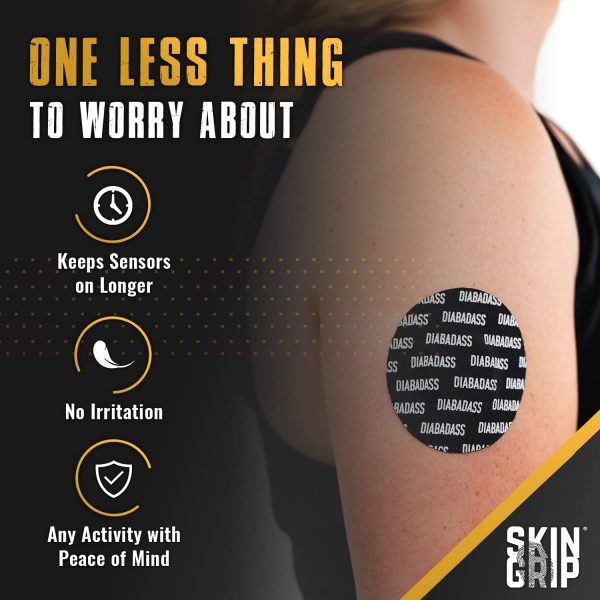 Skin Grip Adhesive Patches for Freestyle Libre CGM w/Cutout – Waterproof & - Image 5