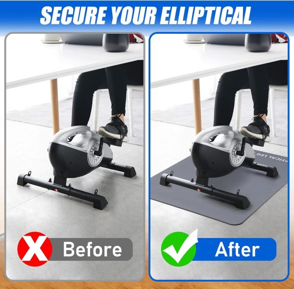 TOBWOLF Non-Slip Workout Mat for Ellipse Leg Exerciser, Ellipse Machine Mat - Image 6