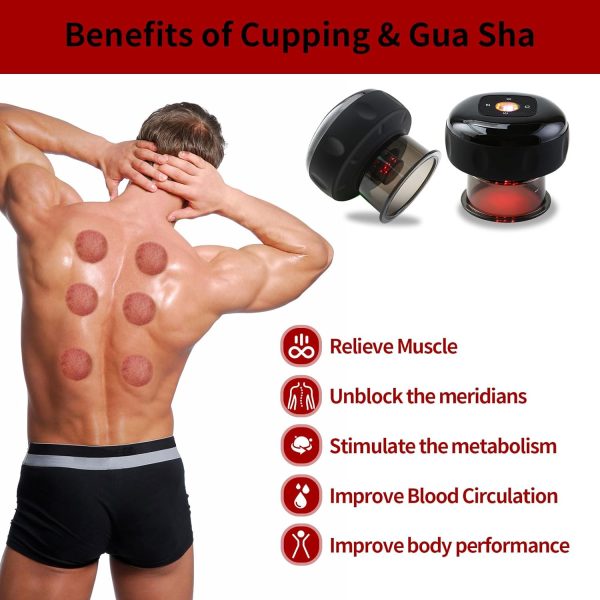 Smart Cupping Massage Therapy Set 2 Pcs, Electric Therapy Massager Kit, - Image 3