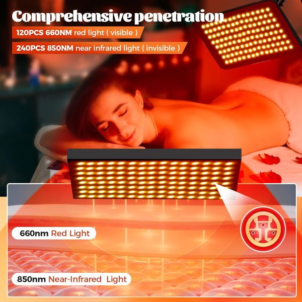 Red Light Therapy for Face and Body, Red Infrared Light Therapy Lamp Belt - Image 4