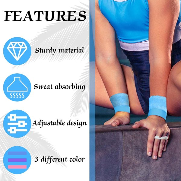 Jenaai 9 Pcs Gymnastics Hand Grips Gloves Wristbands with Drawstring - Image 5
