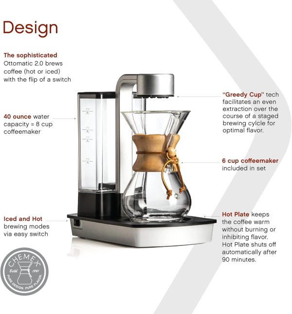 Chemex Ottomatic Coffeemaker Set - 40 oz. Capacity - Includes 6 Cup - Image 3
