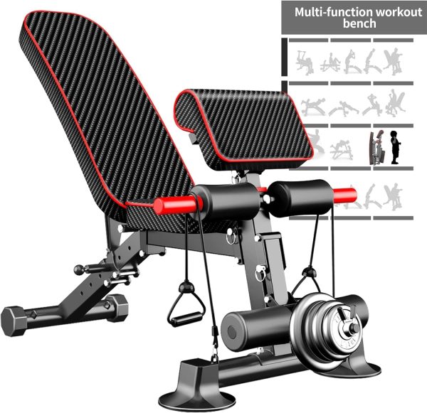 Adjustable Weight Bench Utility Workout Bench for Home Gym,Foldable Incline - Image 8