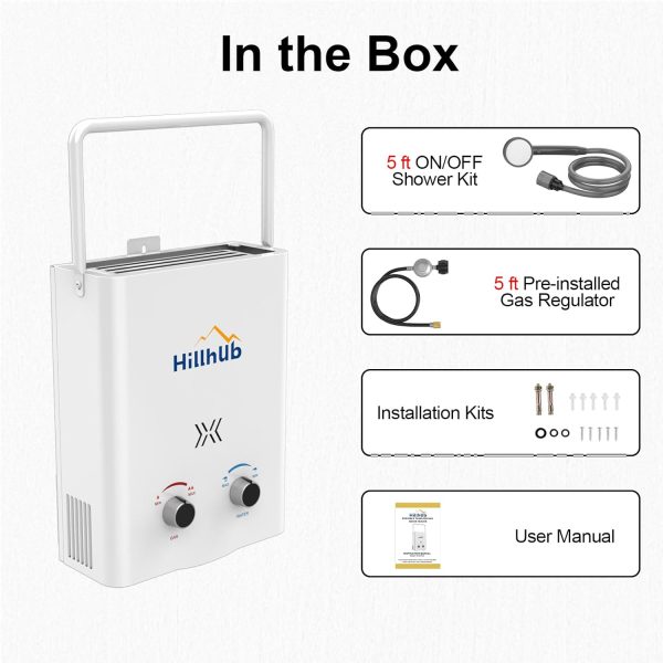 Portable Propane Tankless 34,000BTU Water Heater, 1.32GPM Outdoor Shower - Image 6