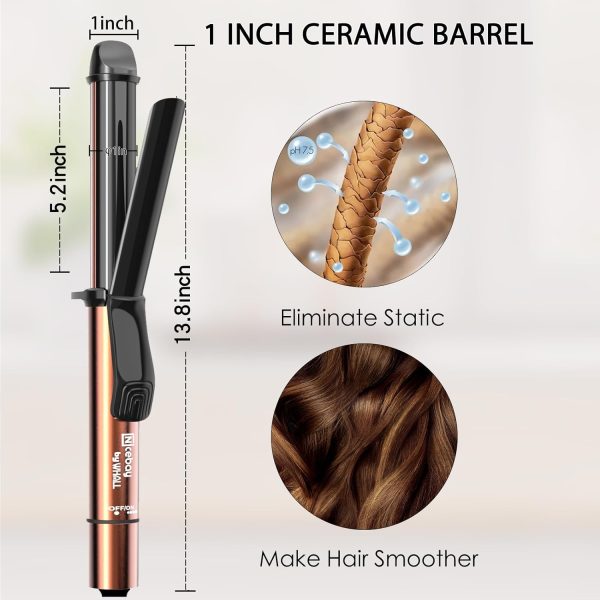 Nicebay Curling Iron, 1 Inch Hair Curling Iron with Ceramic Coating, - Image 3