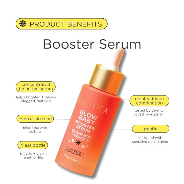Pacifica Beauty, Glow Baby Booster Serum For Face, Vitamin C and Glycolic - Image 2