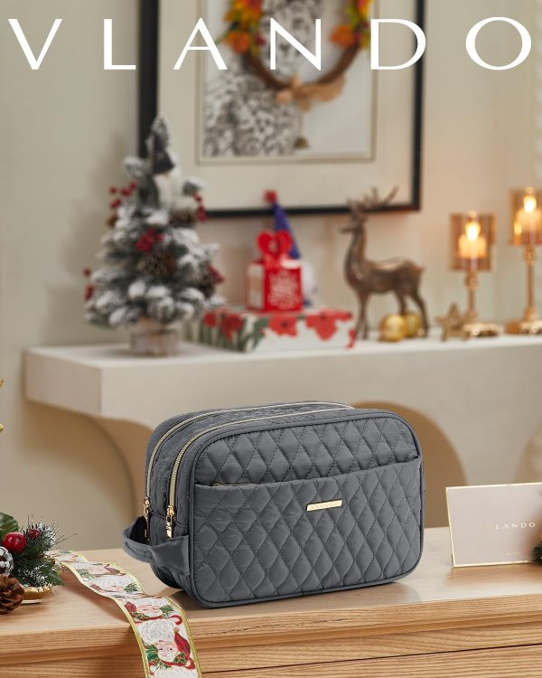Vlando Toiletry Bag for Women,Makeup Cosmetics Travel Bag,Travel Toiletries - Image 2