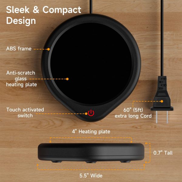 Coffee Mug Warmer for Desk, Cup Warmer with Auto Shut Off Smart Temperature - Image 6