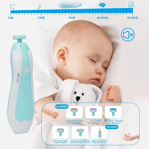Baby Healthcare and Grooming Kit, 26 in 1 Baby Electric Nail Trimmer Set - Image 5