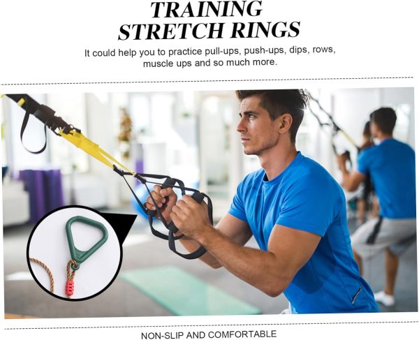 BESPORTBLE Ring Swing Course Dumbbells Pull up Ring Fitness Hangers Barbell - Image 4