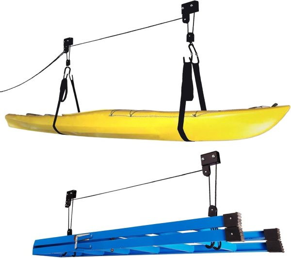 Kayak Storage Hoist - Overhead Pulley System with 125lb Capacity for - Image 6
