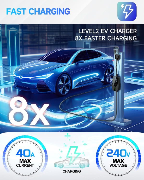 Level 2 EV Charger for Home - 40Amp EV Charger Level 2 NEMA 14-50 EV - Image 2
