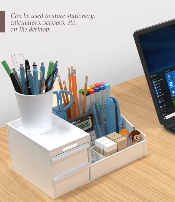 Makeup Desk Cosmetic Storage Box Organizer with Drawers for Dressing Table, - Image 6