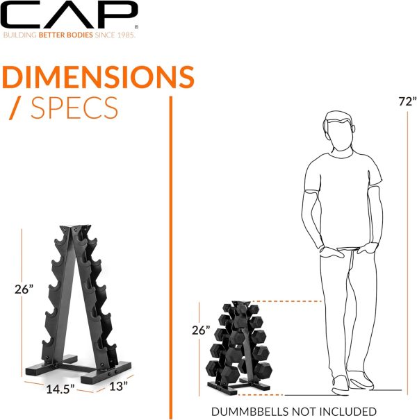 CAP Barbell A-Frame Dumbbell Weight Rack | Color Series - Image 5
