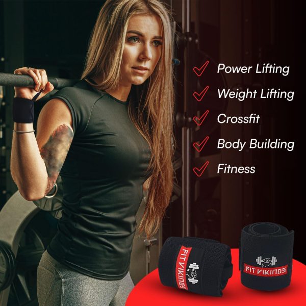 Gym Wrist Wraps for Weightlifting - Professional 18" Wrist Support for - Image 6