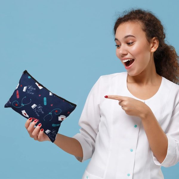 Reginary 6 Pcs Nurse Cosmetic Bag Bulk Christmas Nursing Gifts for Women - Image 3