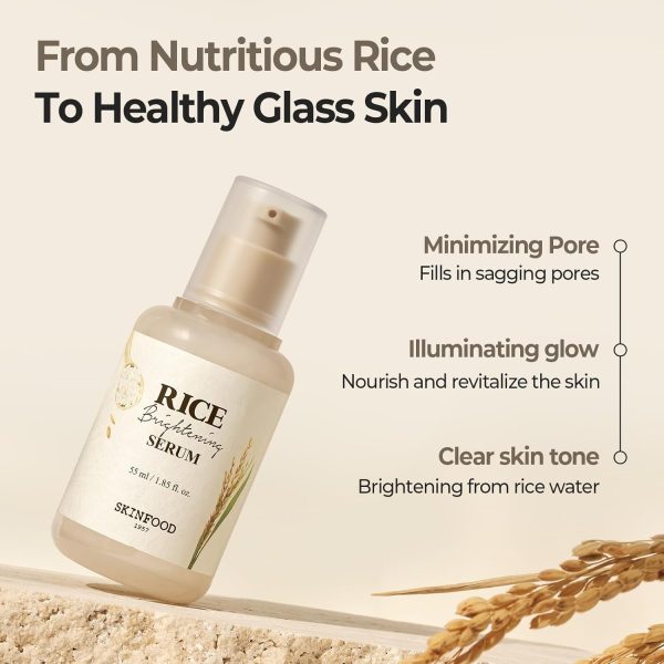 SKINFOOD Rice Daily Serum, Korean Skincare Facial Essence for Glow Glass - Image 4
