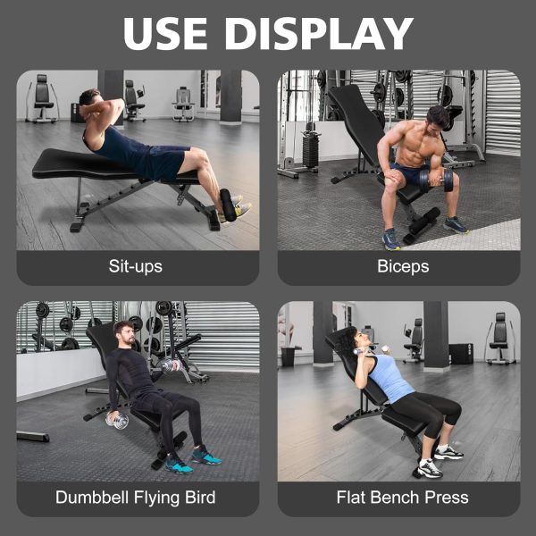 Weight Bench Press, Adjustable Workout Benches for Dumbbell Exercise, - Image 7