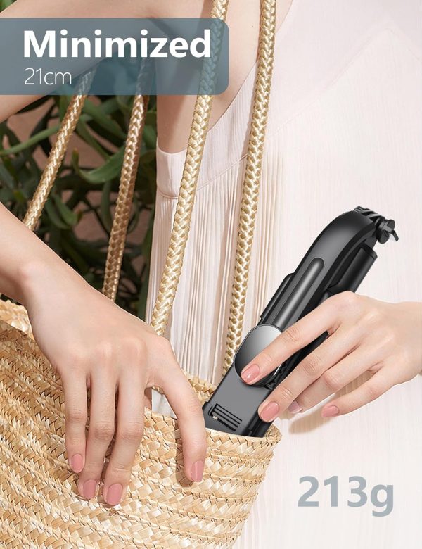 Selfie Stick Tripod with Light, 45'' Selfie Stick with Wireless Remote, - Image 8