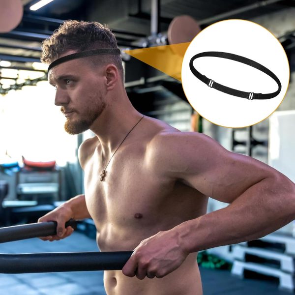 6 Pcs Elastic Sports Headband,Adjustable Athletic Headband Women Men,Thin - Image 6