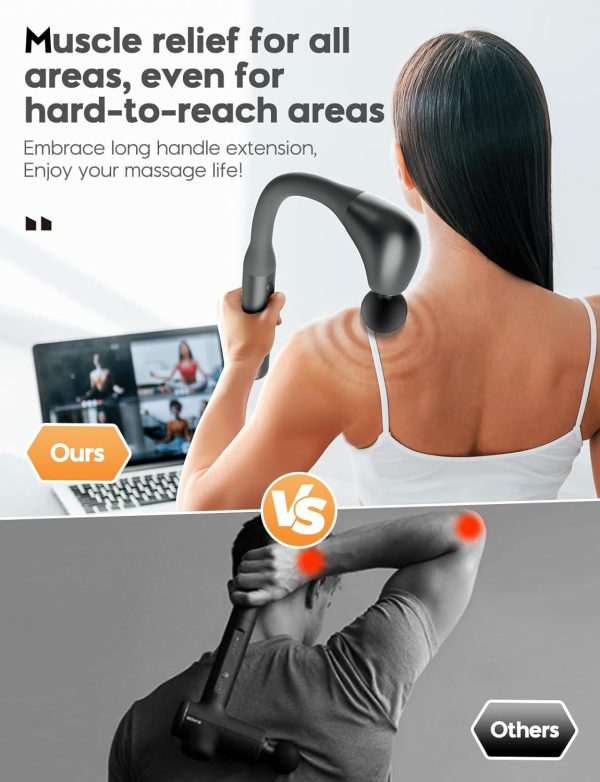 FVZ Massage Gun with Upgraded Extension Handle, 10MM Massage Gun Deep - Image 2
