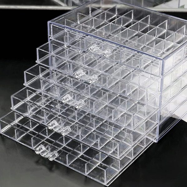 Earring Storage Box Acrylic Jewelry Storage Holder Ring Clear Plastic - Image 8