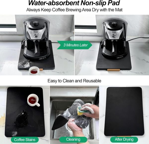 GSlife Sliding Tray for Coffee Maker - Appliance Slider with Removable Mat - Image 8