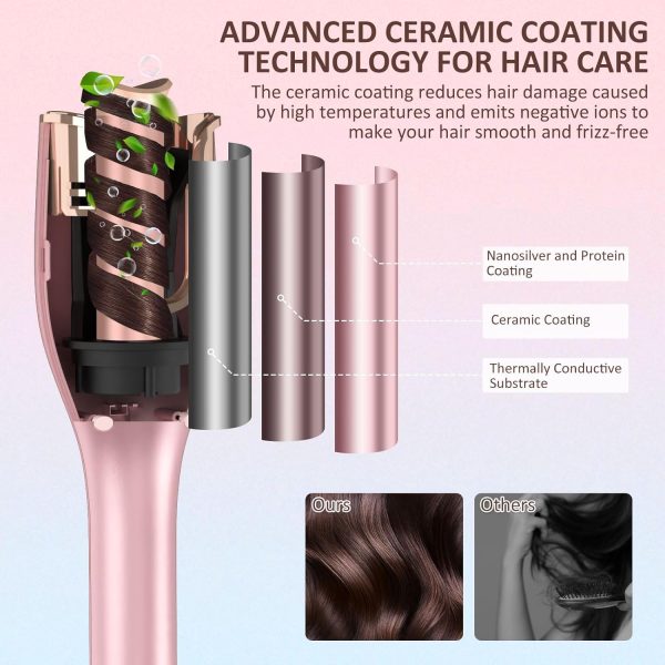 Automatic Curling Iron, Hair Curler 1" Large Slot, 4 Temperature Settings, - Image 3