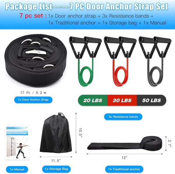 Brebebe Door Anchor Strap for Resistance Bands Exercises, Multi Point - Image 5