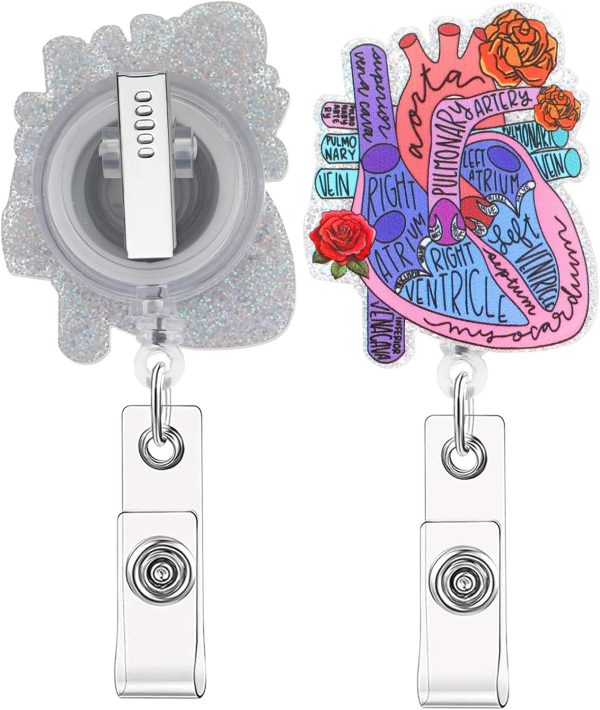 Cardiac Badge Reel Holder Retractable with ID Clip Funny Nurse Name Tag - Image 9
