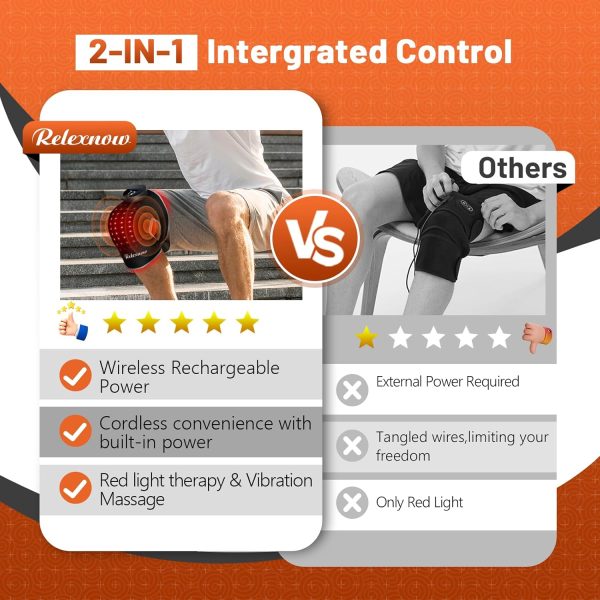 Red Light Therapy Knee Brace Vibration Knee Massage for Pain - Image 7