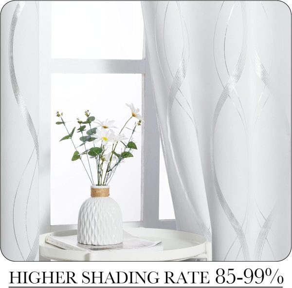 NICETOWN Room Darkening Curtains for Living Room - Easy Care Solid Thermal - Image 4