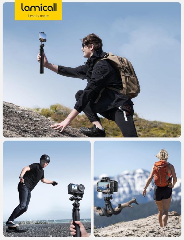 Lamicall Tripod for iPhone - 3 in 1 Flexible Phone Tripod with Wireless - Image 7