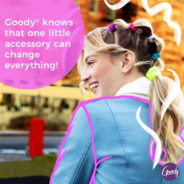 Goody Ouchless Elastic Hair Ties - 15 Ct, Black, 4MM Rubber Bands for Hair, - Image 3