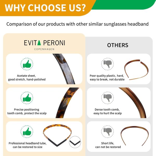 EVITA PERONI Hair Bands - Designed for Eyewear, No Pressure, No Headache, - Image 4