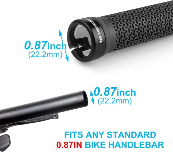 Bike Handlebar Grips, Single Lock on Bicycle Handle Bar, for BMX, Mountain, - Image 5