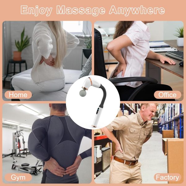 Massage Gun with Upgraded Extended Handle, U-Shaped Back Massager for Pain - Image 6