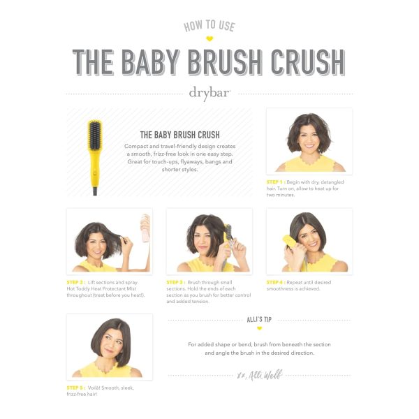 Drybar The Baby Brush Crush Mini Heated Straightening Brush - Image 6
