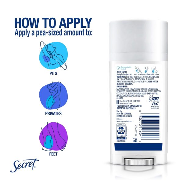 Secret Whole Body Deodorant Stick for Women, Peach & Vanilla Scent, - Image 11