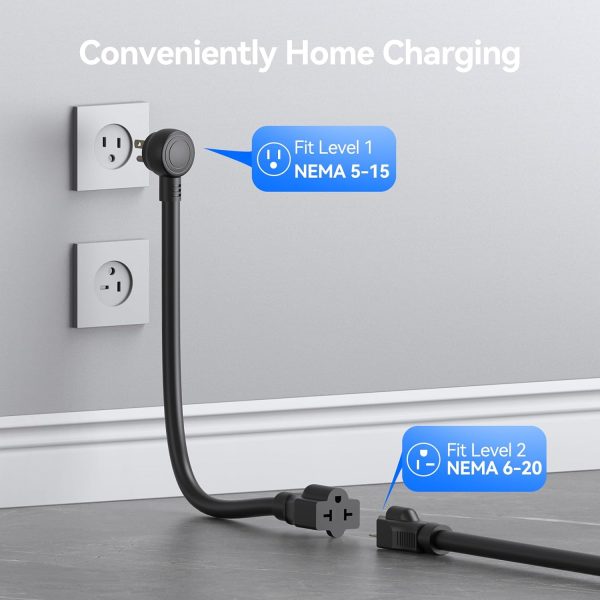 TECKNET EV Charger Level 1&2, 16A Electric Car Charger with NEMA 6-20 Plug, - Image 6
