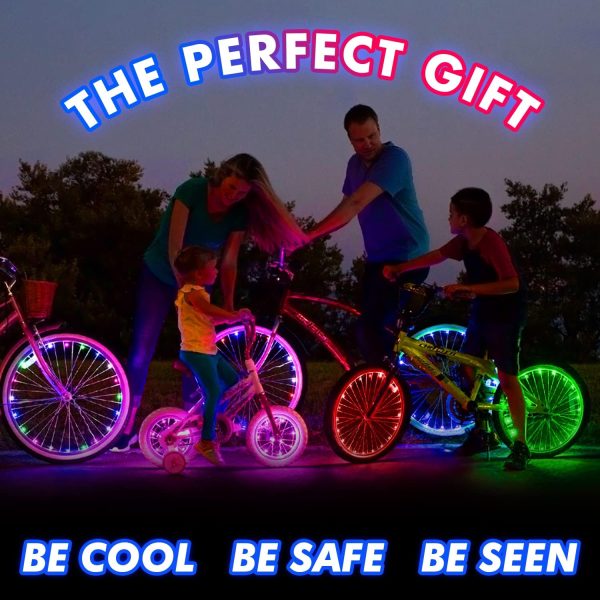 Activ Life 2-Tire Pack LED Bike Wheel Lights with Batteries Included! Get - Image 2
