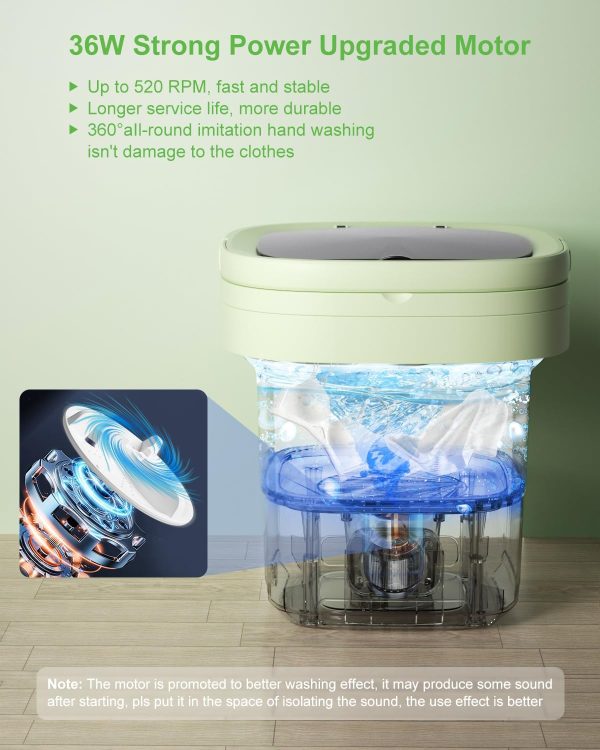 Portable Washing Machine,13L Laundry Washer with 3 Modes Deep Cleaning for - Image 4
