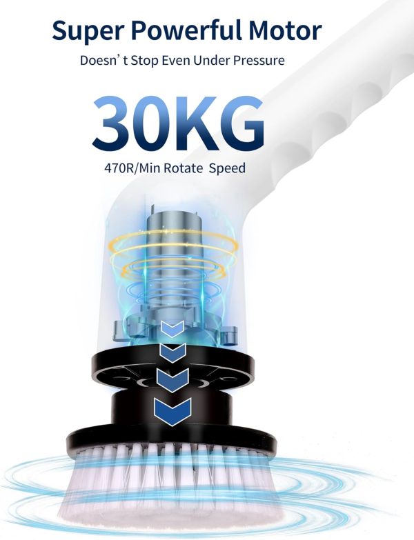 Electric Spin Scrubber, 9 in 1 Cordless Cleaning Brush with Type C USB - Image 7
